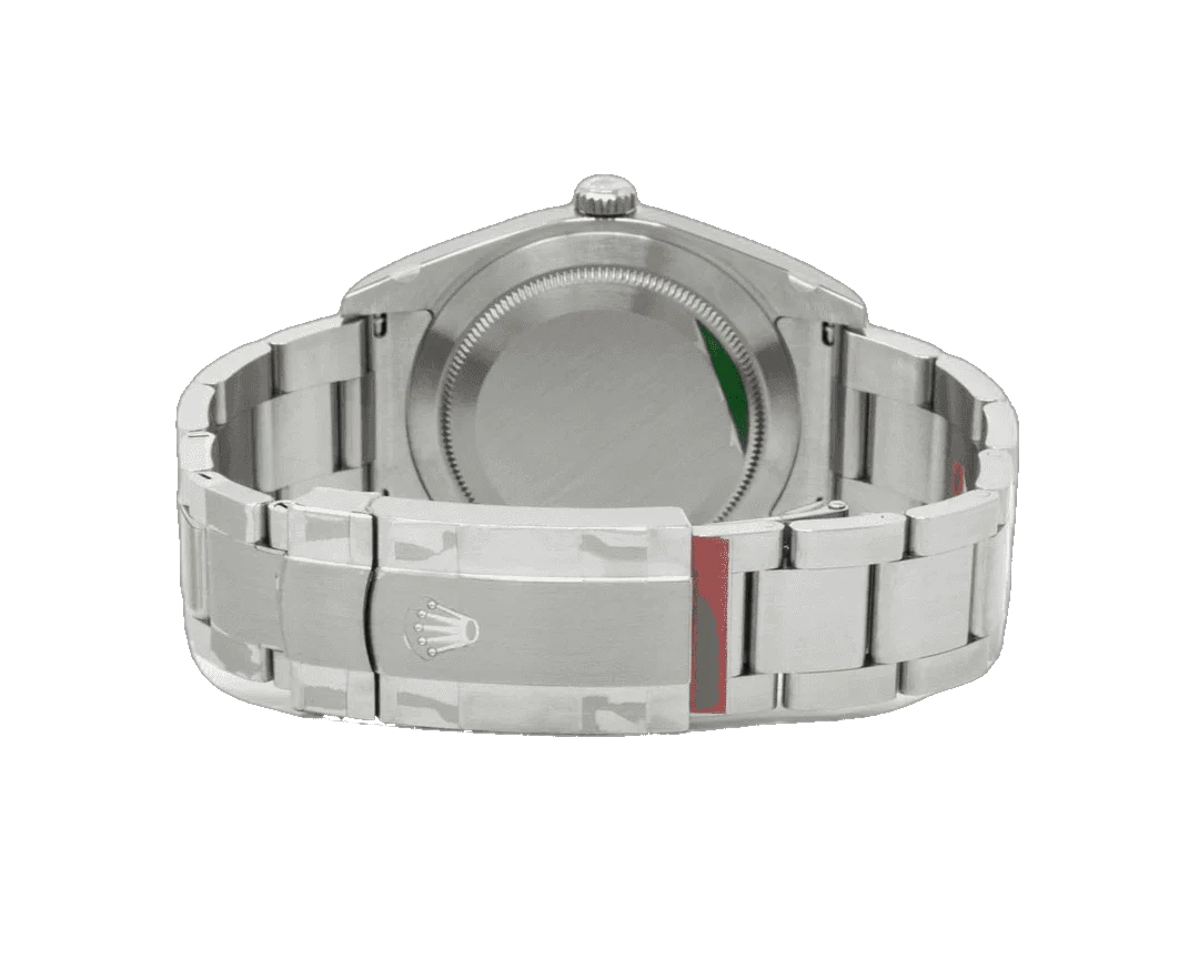 Rolex Oyster Perpetual 39mm men's mirror watch, dark rhodium dial – view 8