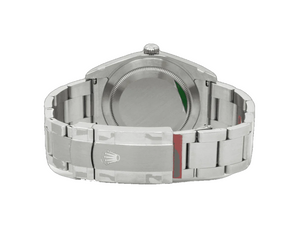 Rolex Oyster Perpetual 39mm men's mirror watch, dark rhodium dial – view 8