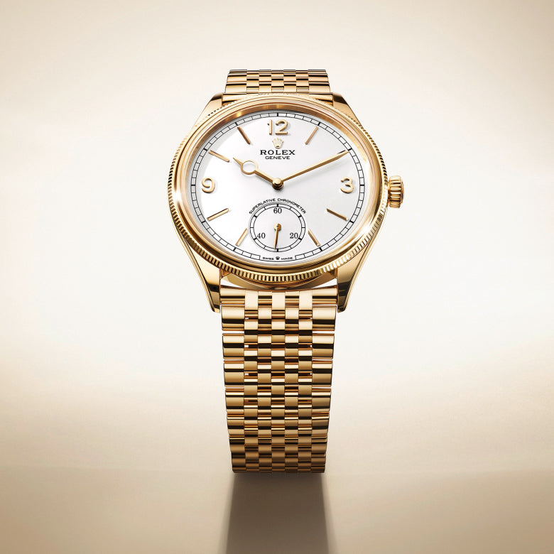 Rolex Perpetual 1908 men's mirror watch, white dial – view 2