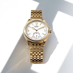 Rolex Perpetual 1908 men's mirror watch, white dial – view 5