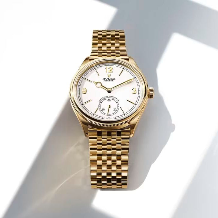 Rolex Perpetual 1908 men's mirror watch, white dial – view 5