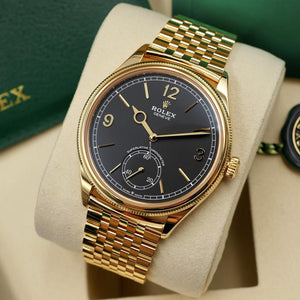 Rolex Perpetual 1908 men's mirror watch, black dial – view 4