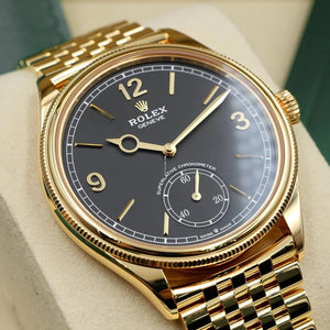 Rolex Perpetual 1908 men's mirror watch, black dial – view 6