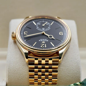Rolex Perpetual 1908 men's mirror watch, black dial – view 7