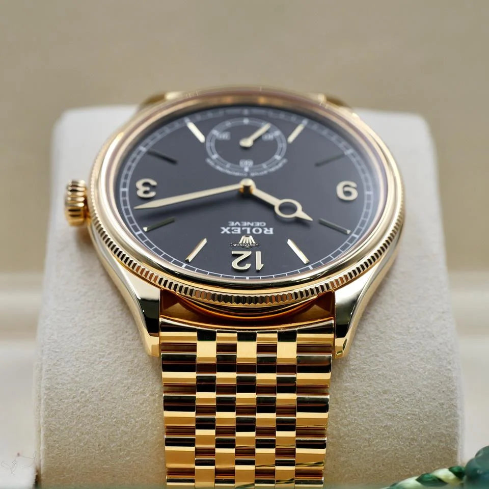 Rolex Perpetual 1908 men's mirror watch, black dial – view 7