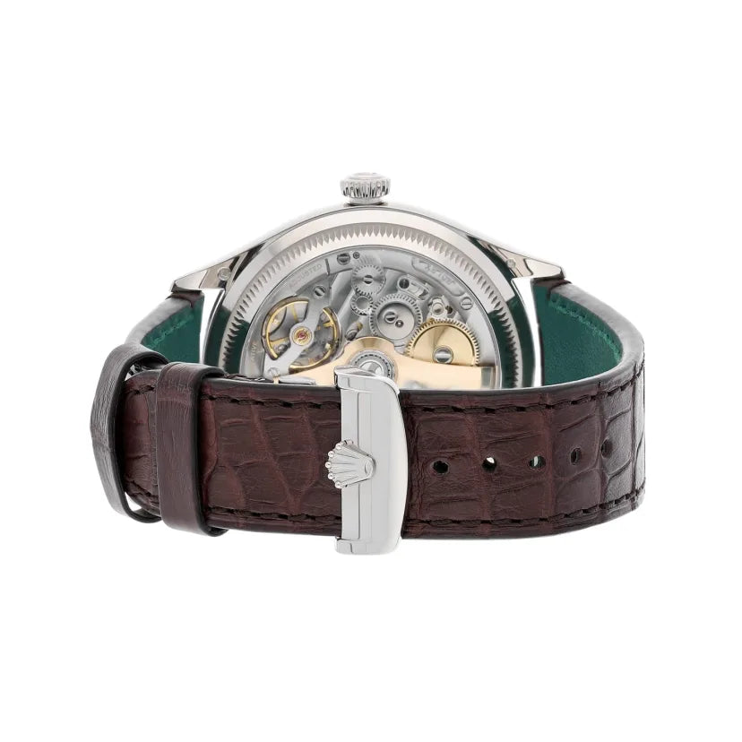 Rolex Perpetual 1908 men's mirror watch, white dial – view 4