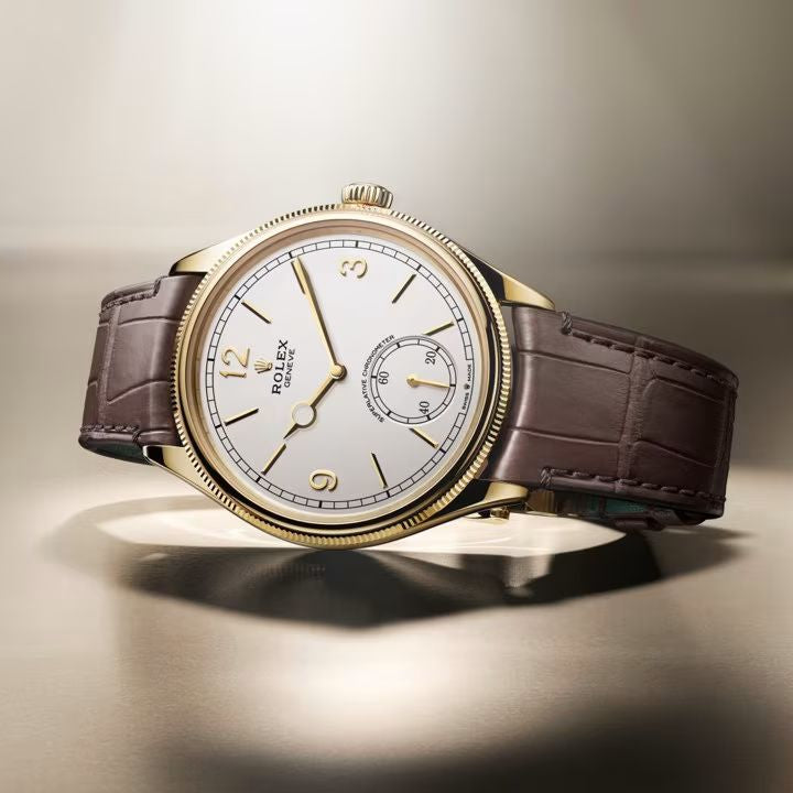 Rolex Perpetual 1908 men's mirror watch, white dial – view 3