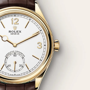 Rolex Perpetual 1908 men's mirror watch, white dial – view 4