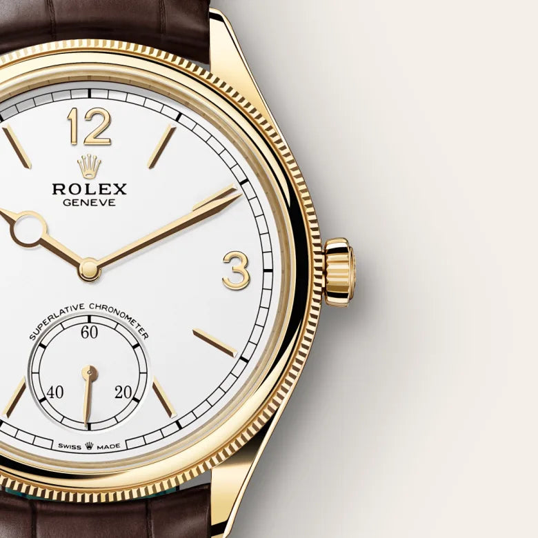 Rolex Perpetual 1908 men's mirror watch, white dial – view 4
