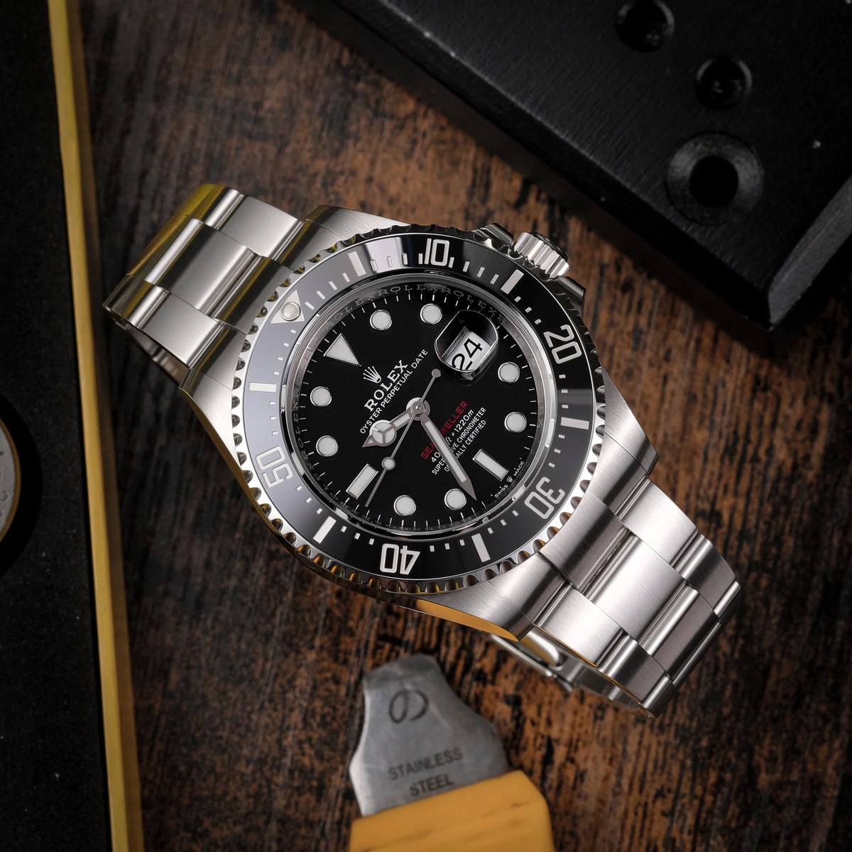 Rolex Sea-Dweller men's mirror watch, black dial – view 10