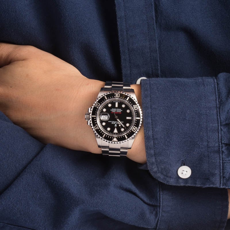Rolex Sea-Dweller men's mirror watch, black dial – view 11