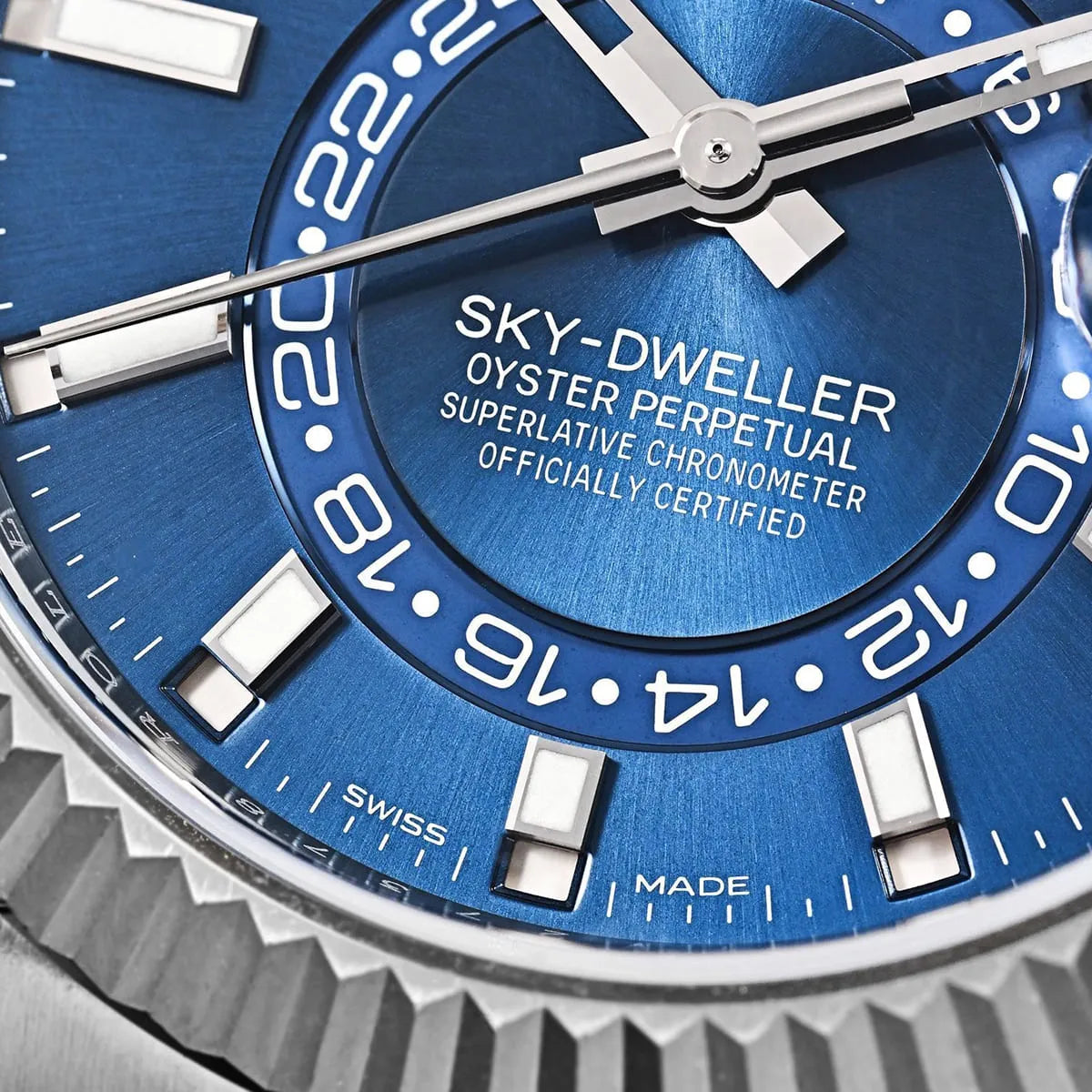 Rolex Sky-Dweller men's mirror watch, blue dial – view 12