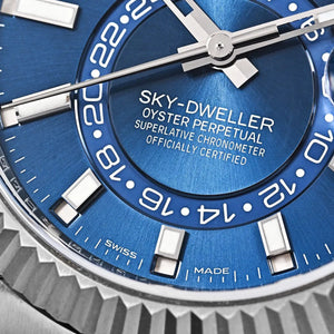 Rolex Sky-Dweller men's mirror watch, blue dial – view 12
