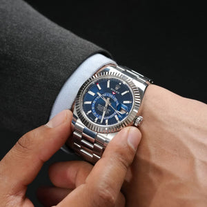 Rolex Sky-Dweller men's mirror watch, blue dial – view 14
