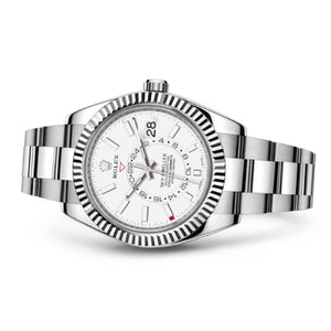 Rolex Sky-Dweller men's mirror watch, white dial – view 5