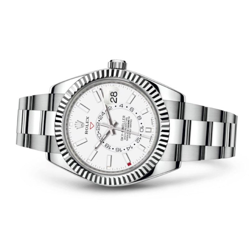 Rolex Sky-Dweller men's mirror watch, white dial – view 5