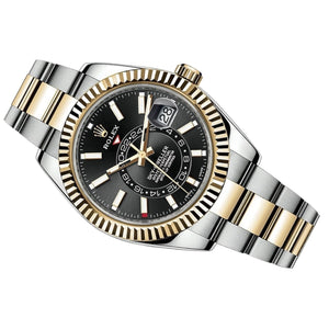 Rolex Sky-Dweller men's mirror watch, black dial – view 2