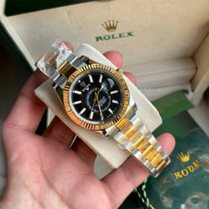 Rolex Sky-Dweller men's mirror watch, black dial – view 3