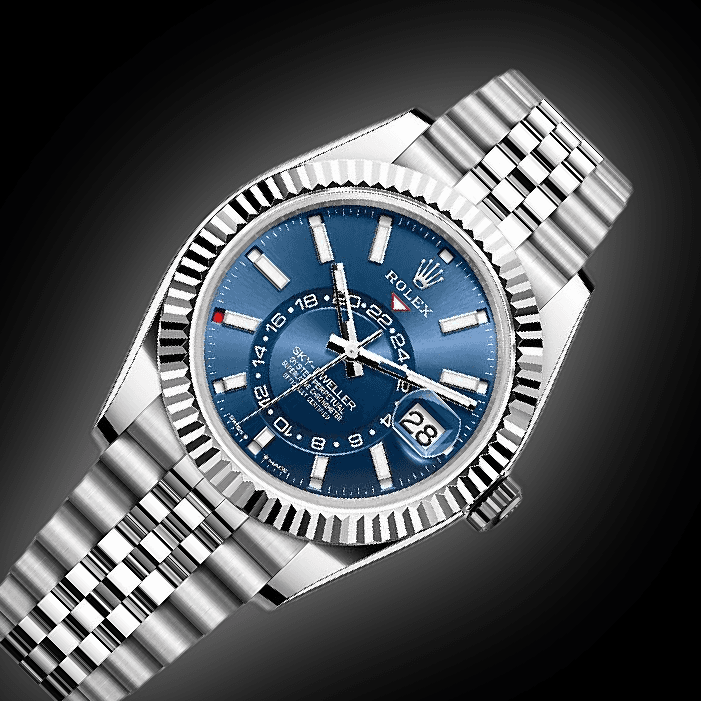 Rolex Sky-Dweller 42mm men's mirror watch, blue dial – view 4