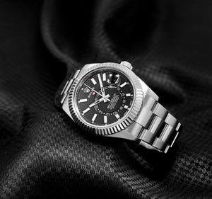 Rolex Sky-Dweller men's mirror watch, black dial – view 2