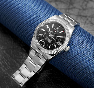 Rolex Sky-Dweller men's mirror watch, black dial – view 3