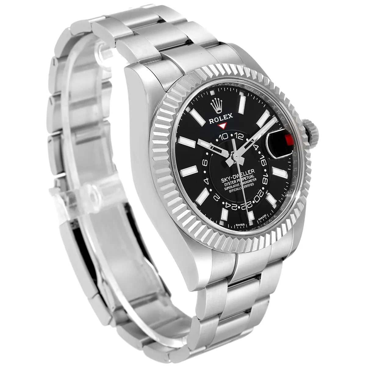 Rolex Sky-Dweller men's mirror watch, black dial – view 9