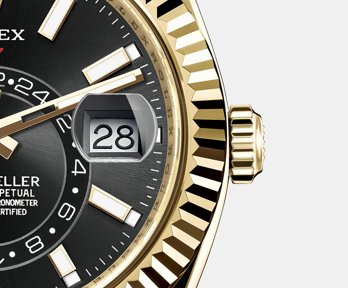 Rolex Sky-Dweller men's mirror watch, black dial – view 5