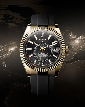 Rolex Sky-Dweller men's mirror watch, black dial – view 8