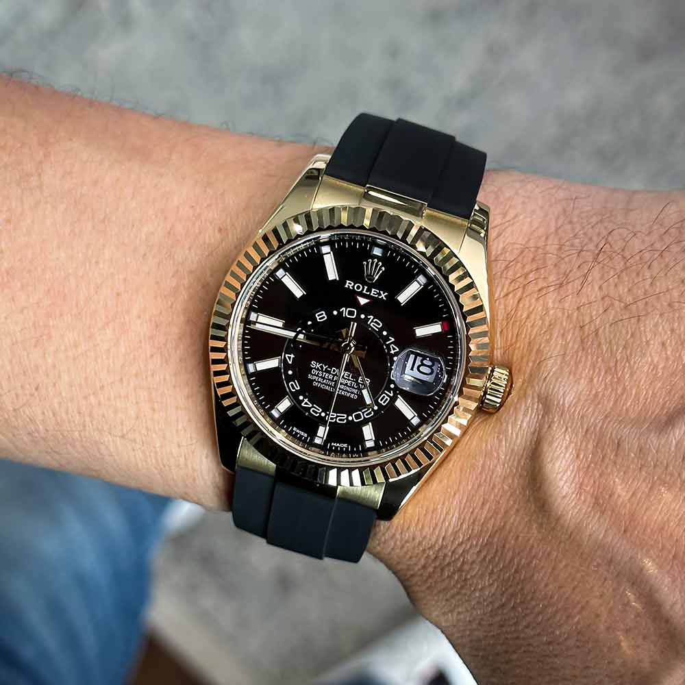 Rolex Sky-Dweller men's mirror watch, black dial – view 9