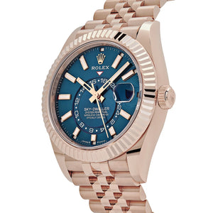 Rolex Sky-Dweller men's mirror watch, blue dial – view 3