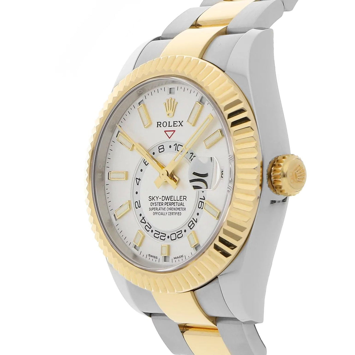 Rolex Sky-Dweller men's mirror watch, white dial – view 2
