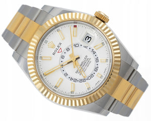 Rolex Sky-Dweller men's mirror watch, white dial – view 5