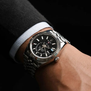 Rolex Sky-Dweller 43mm men's mirror watch, black dial – view 3