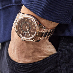 Rolex Sky-Dweller men's mirror watch, copper dial – view 5