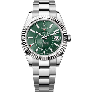 Rolex Sky-Dweller 42mm men's mirror watch, green dial – view 2