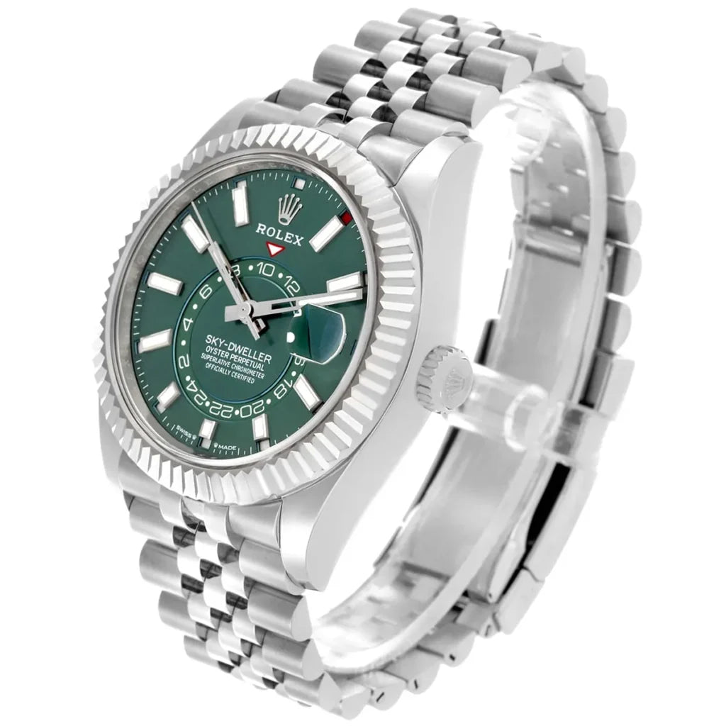 Rolex Sky-Dweller 42mm men's mirror watch, green dial – view 5