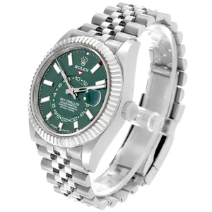 Rolex Sky-Dweller 42mm men's mirror watch, green dial – view 5