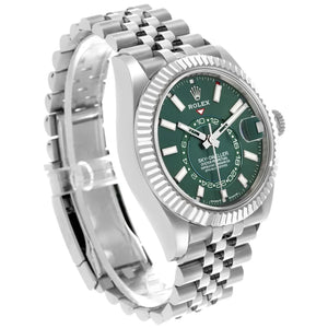 Rolex Sky-Dweller 42mm men's mirror watch, green dial – view 6