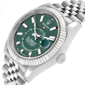 Rolex Sky-Dweller 42mm men's mirror watch, green dial – view 7
