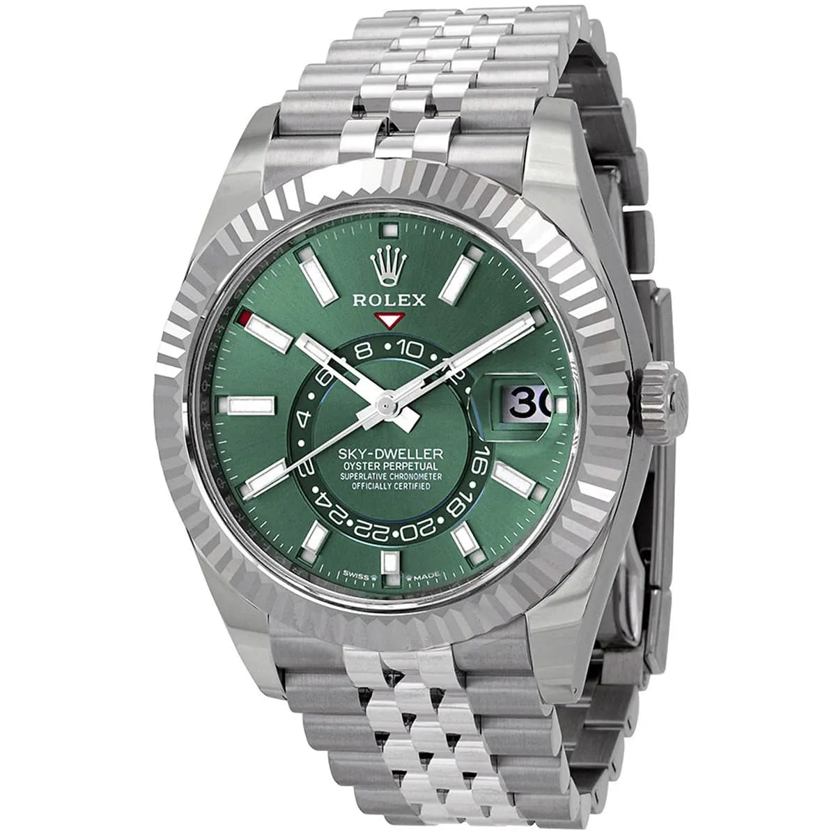 Rolex Sky-Dweller 42mm men's mirror watch, green dial – view 8