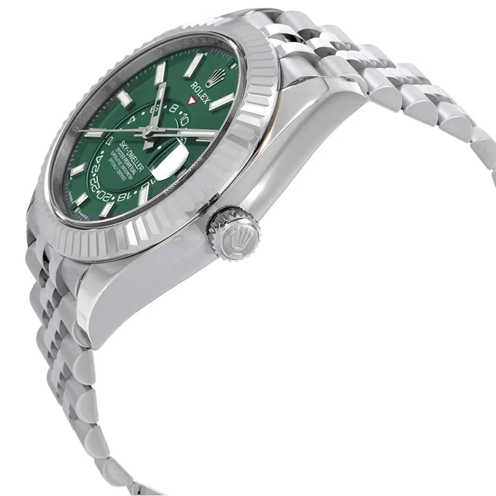 Rolex Sky-Dweller 42mm men's mirror watch, green dial – view 9
