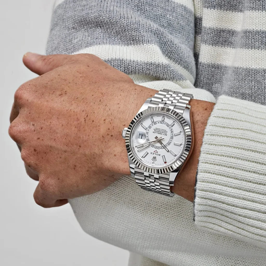 Rolex Sky-Dweller 43mm men's mirror watch, white dial – view 5