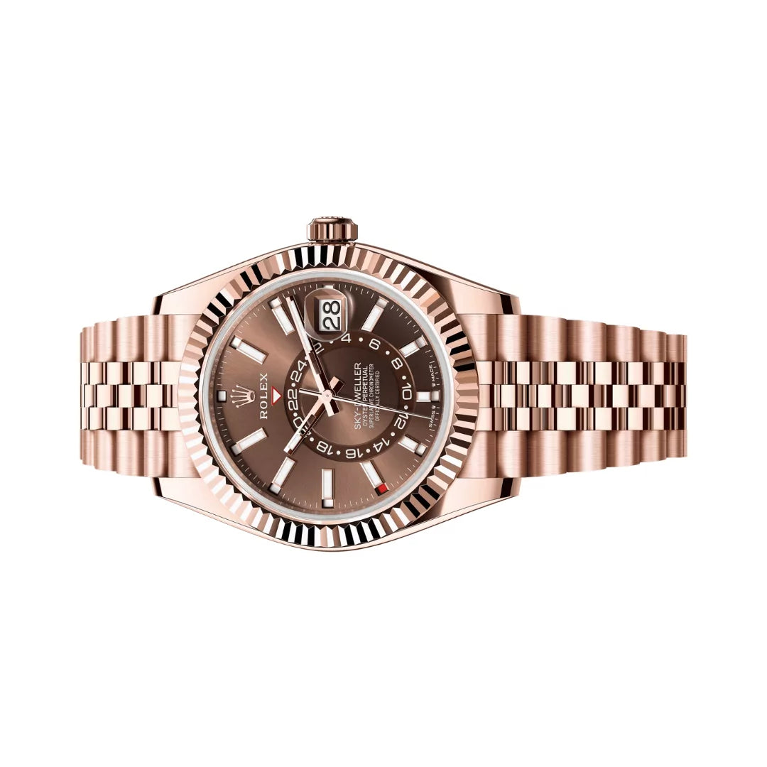 Rolex Sky-Dweller men's mirror watch, brown dial – view 2
