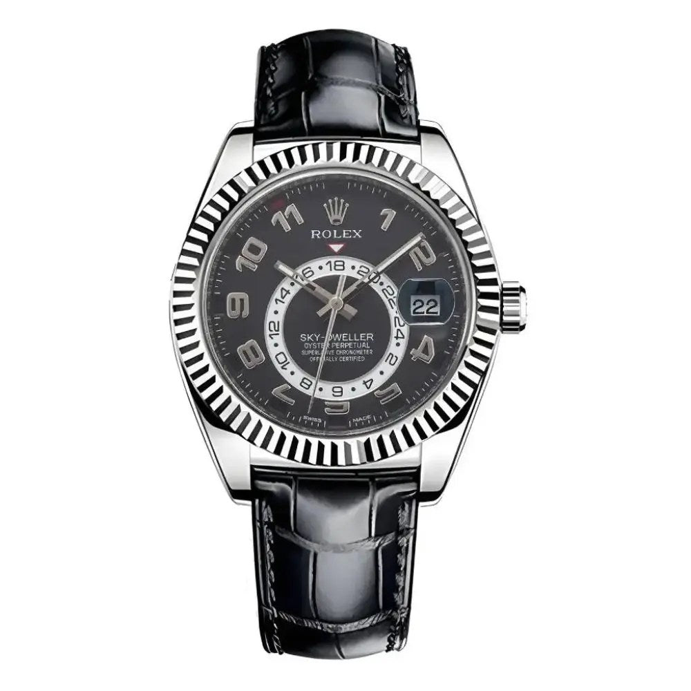 Rolex Sky-Dweller 42mm men's mirror watch, black Arabic numeral dial – view 2