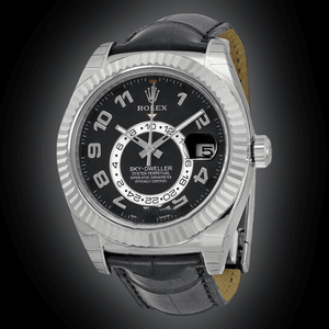 Rolex Sky-Dweller 42mm men's mirror watch, black Arabic numeral dial – view 3