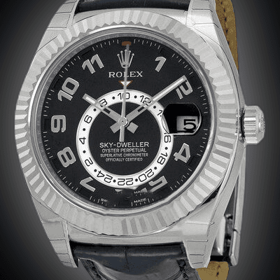 Rolex Sky-Dweller 42mm men's mirror watch, black Arabic numeral dial – view 4