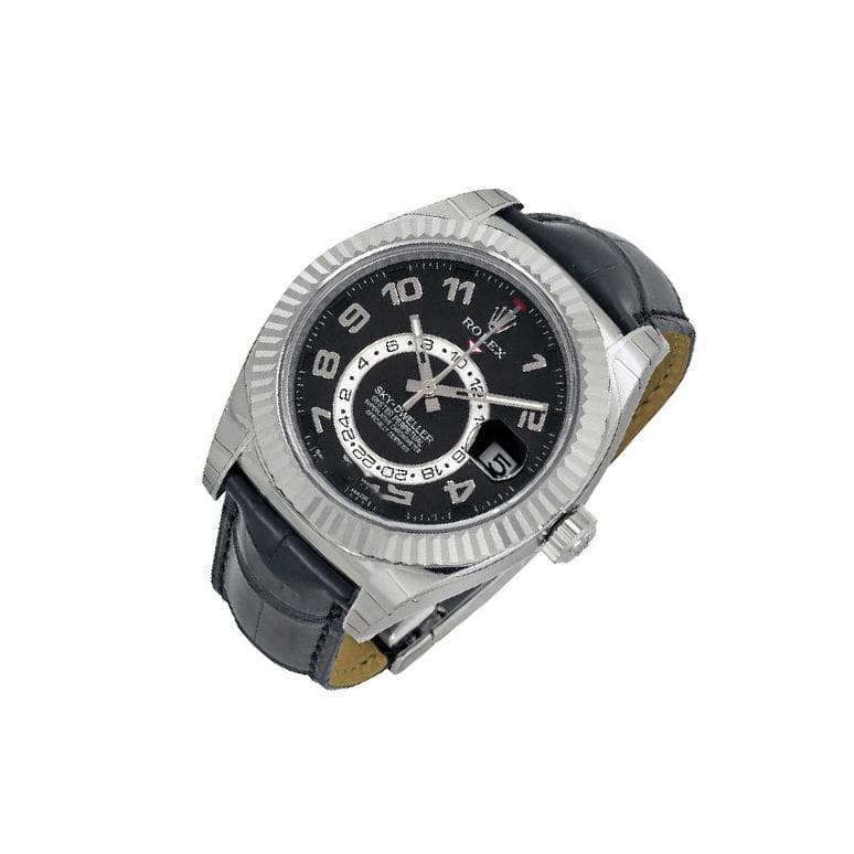 Rolex Sky-Dweller 42mm men's mirror watch, black Arabic numeral dial – view 6