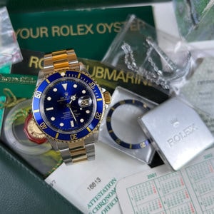 Rolex Submariner men's mirror watch, blue dial – view 2