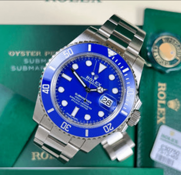 Rolex Submariner men's mirror watch, blue dial – view 3