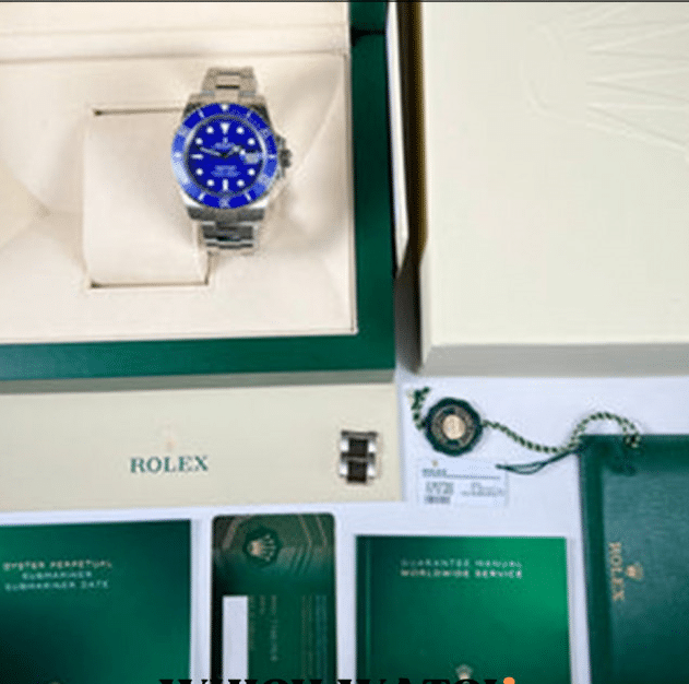 Rolex Submariner men's mirror watch, blue dial – view 5